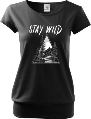 Stay Wild, V2, bílý potisk
