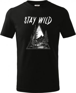 Stay Wild, V2, bílý potisk