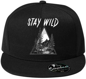 Stay Wild, V2, bílý potisk