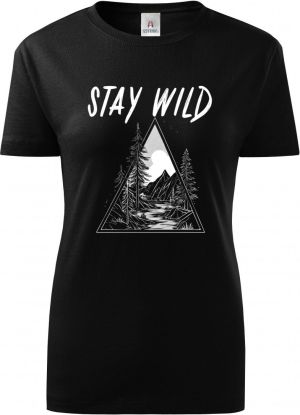 Stay Wild, V2, bílý potisk