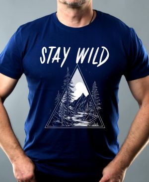 Stay Wild, V2, bílý potisk