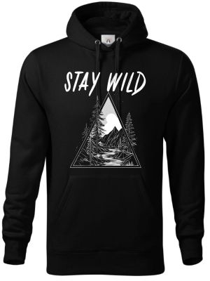 Stay Wild, V2, bílý potisk