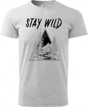 Stay Wild, V2, černý potisk