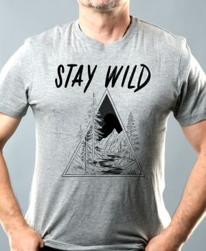 Stay Wild, V2, černý potisk