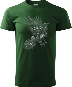 Steampunková vrána, bílý potisk