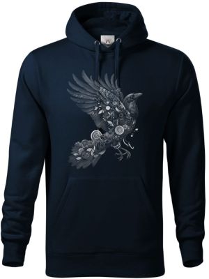 Steampunková vrána, bílý potisk