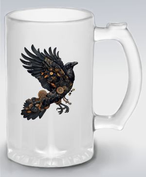 Steampunková vrána, bílý potisk
