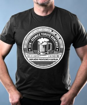 STK, stanice tekuté kontroly, bílý potisk