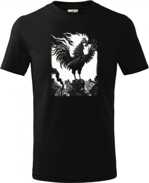 Strašidelná pohádka Ohnivý kohout, bílý tisk