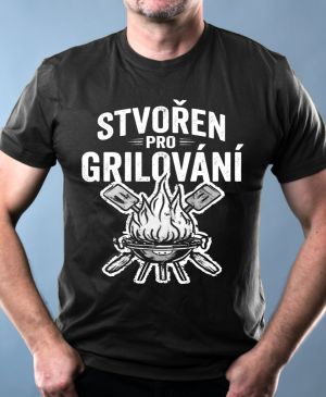 Stvořen pro grilování, V1, bílý tisk