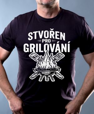Stvořen pro grilování, V1, bílý tisk