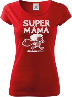 Super máma, bílý potisk