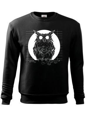 Synthwave sova, bílý potisk