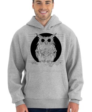 Synthwave sova, černý potisk