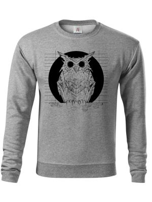 Synthwave sova, černý potisk