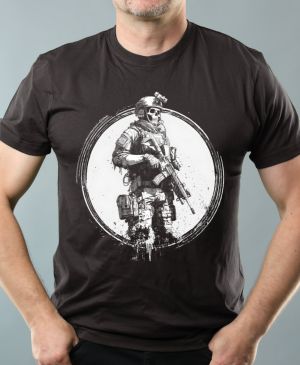 Taktický kostlivec, bílý tisk