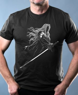 Temný šermíř, bílý tisk