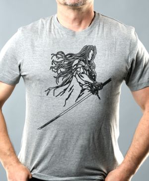 Temný šermíř, černý tisk