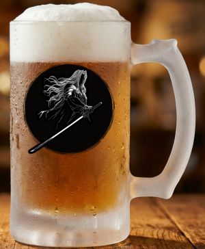 Temný šermíř, černý tisk