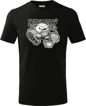 Tenisový drsňák, bílý potisk