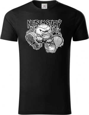 Tenisový drsňák, bílý potisk