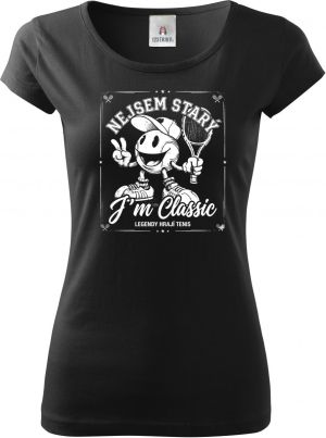 Tenisový klasik, bílý potisk