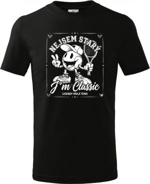 Tenisový klasik, bílý potisk