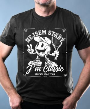 Tenisový klasik, bílý potisk