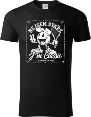 Tenisový klasik, bílý potisk