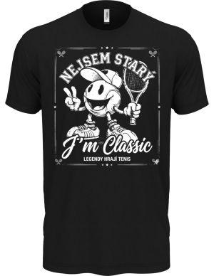 Tenisový klasik, bílý potisk