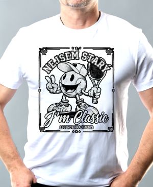 Tenisový klasik, černý tisk