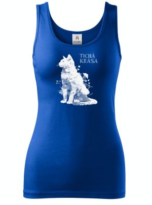 Tichá krása, kočka, bílý potisk