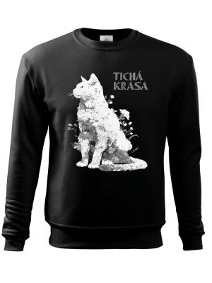 Tichá krása, kočka, bílý potisk
