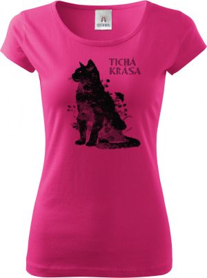 Tichá krása, kočka, černý potisk