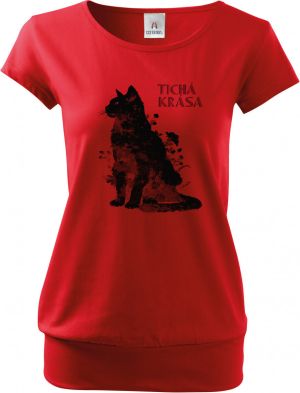 Tichá krása, kočka, černý potisk