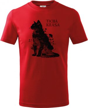 Tichá krása, kočka, černý potisk