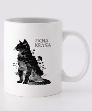 Tichá krása, kočka, černý potisk