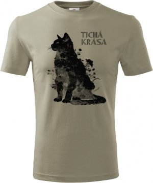 Tichá krása, kočka, černý potisk