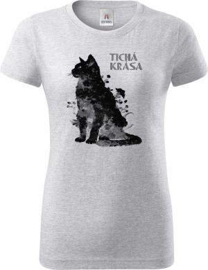 Tichá krása, kočka, černý potisk