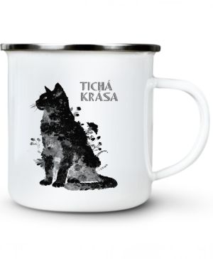 Tichá krása, kočka, černý potisk