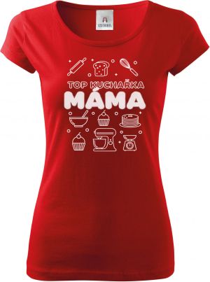 Top kuchařka máma, bílý potisk