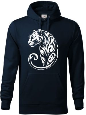 Tribal tygr, bílý tisk