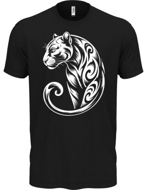 Tribal tygr, bílý tisk