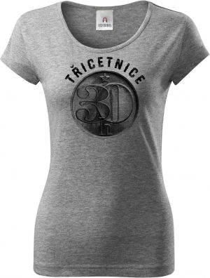 Třicetnice, černý tisk, ideální dárek k narozeninám