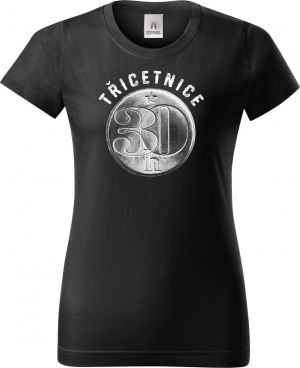 Třicetnice, bílý tisk, ideální dárek k narozeninám