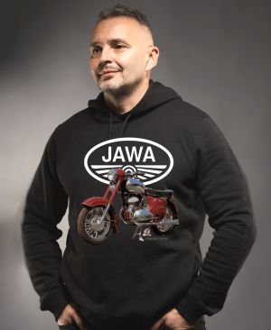 Jawa 350 - bílé logo - Kývačka