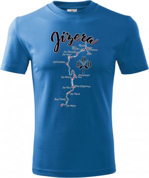 Tričko Jizera, mapa
