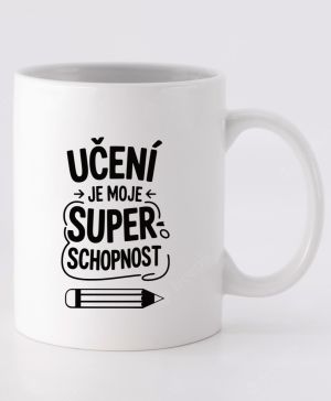 Učení je moje super schopnost, černý potisk