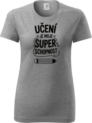 Učení je moje super schopnost, černý potisk