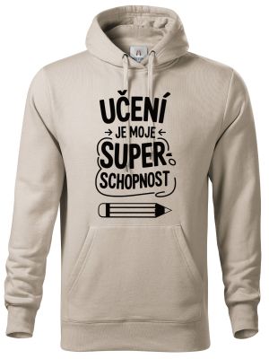 Učení je moje super schopnost, černý potisk